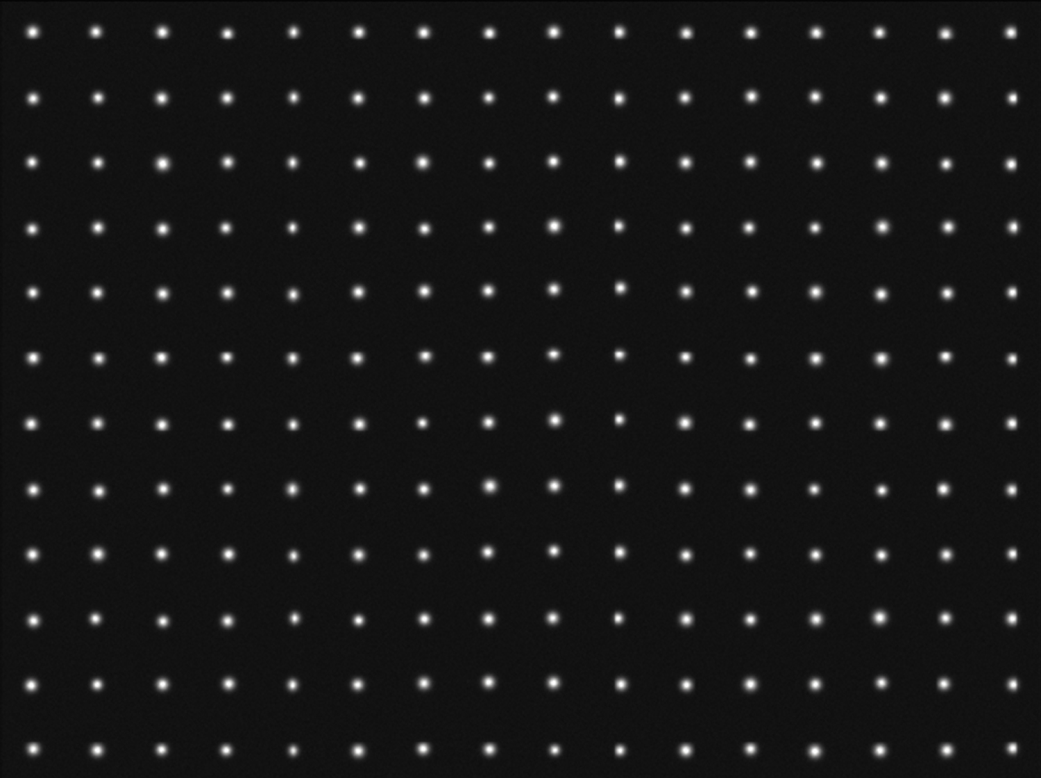 Raw CMOS readout dot pattern